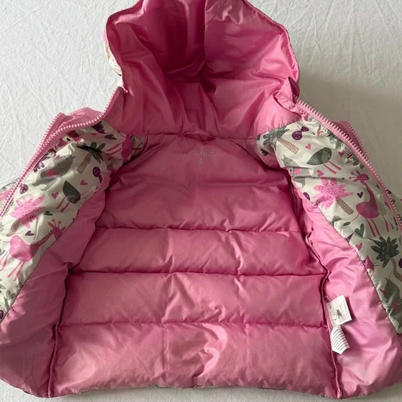 Pink Kids Print Puffer Jacket - Picture 5 of 11